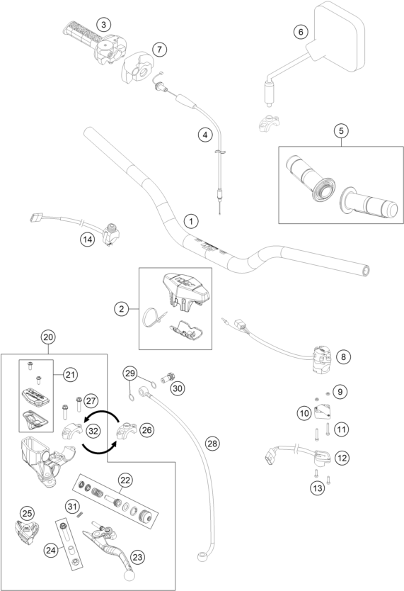 Explosionsgrafik LENKER, ARMATUREN