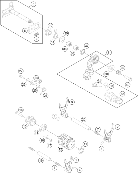Explosionsgrafik SCHALTUNG