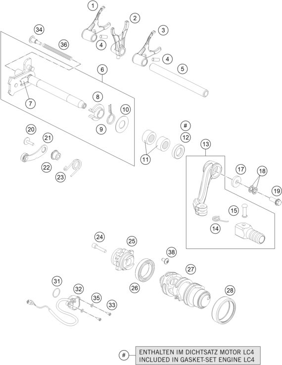Explosionsgrafik SCHALTUNG