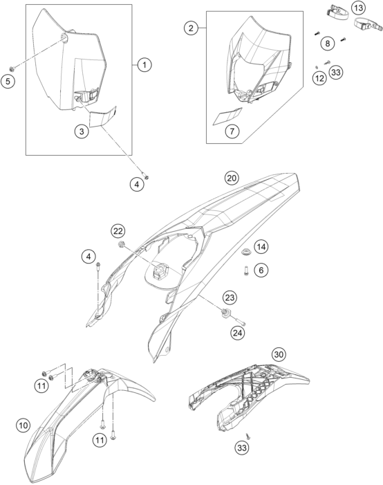 Explosionsgrafik MASKE, KOTFLÜGEL