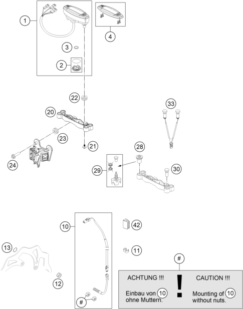 Explosionsgrafik INSTRUMENTE / SCHLOSSSYSTEM