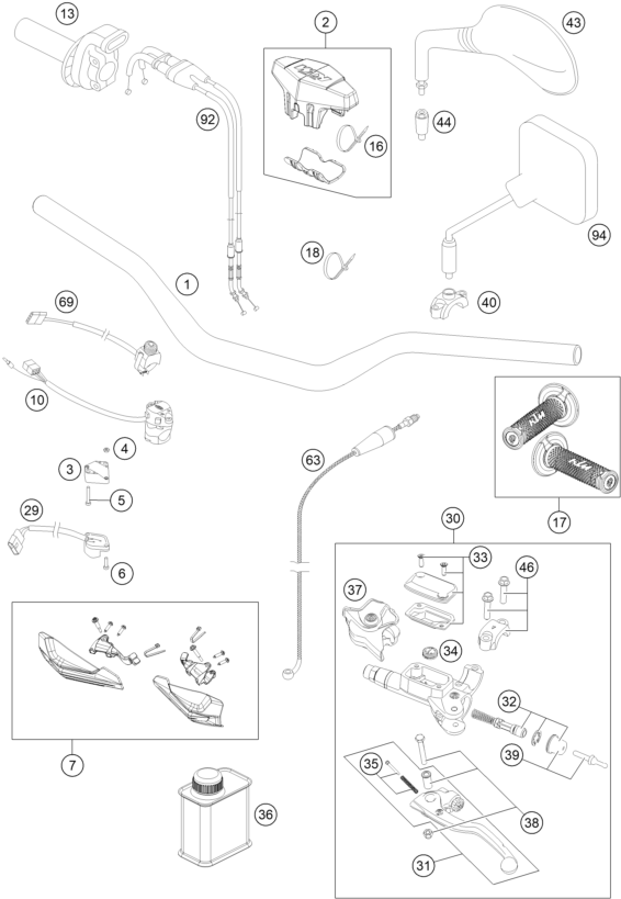 Explosionsgrafik LENKER, ARMATUREN