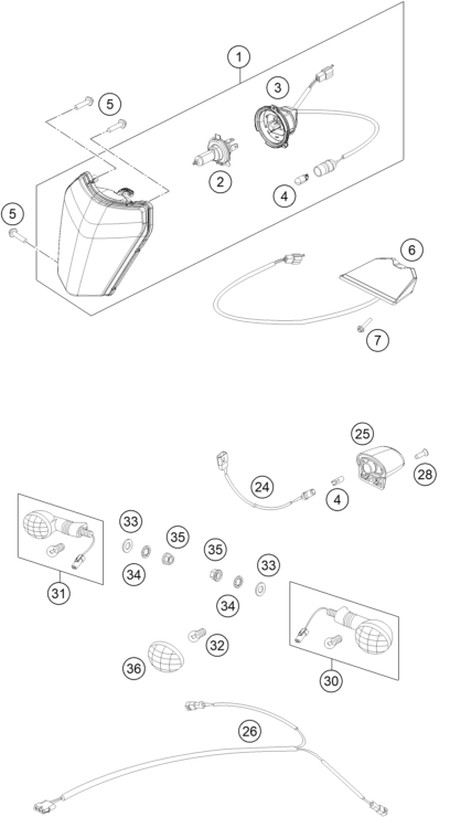 Explosionsgrafik LICHTANLAGE
