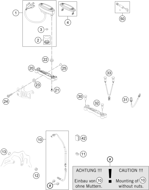 Explosionsgrafik INSTRUMENTE / SCHLOSSSYSTEM