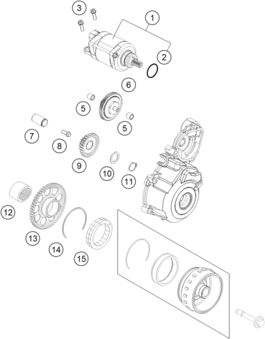 Explosionsgrafik ELEKTROSTARTER