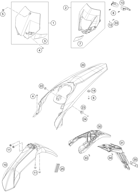 Explosionsgrafik MASKE, KOTFLÜGEL