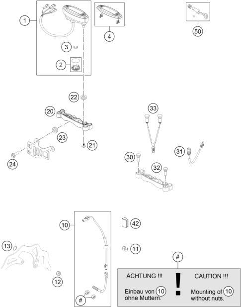 Explosionsgrafik INSTRUMENTE / SCHLOSSSYSTEM