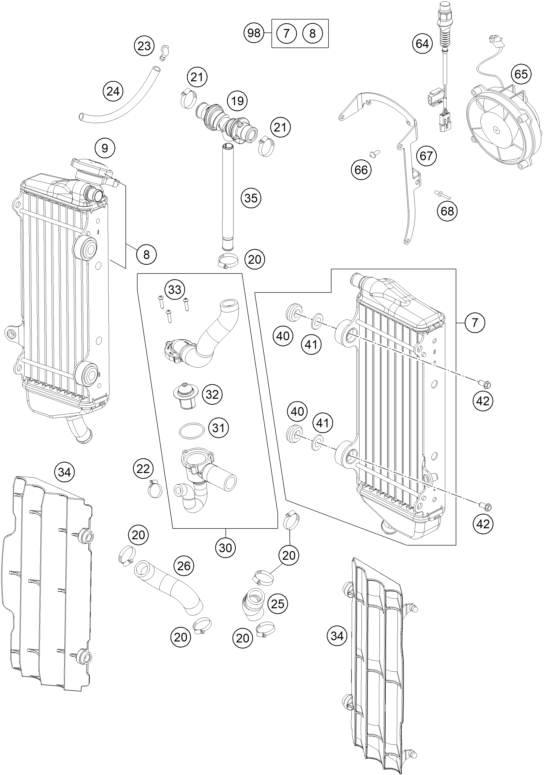 Explosionsgrafik KÜHLSYSTEM