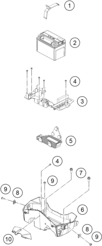 Explosionsgrafik BATTERIE