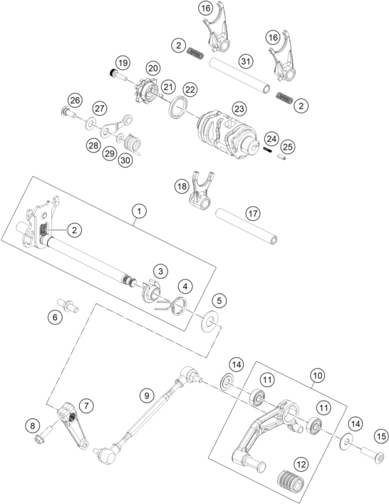 Explosionsgrafik SCHALTUNG