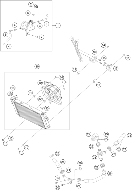Explosionsgrafik KÜHLSYSTEM