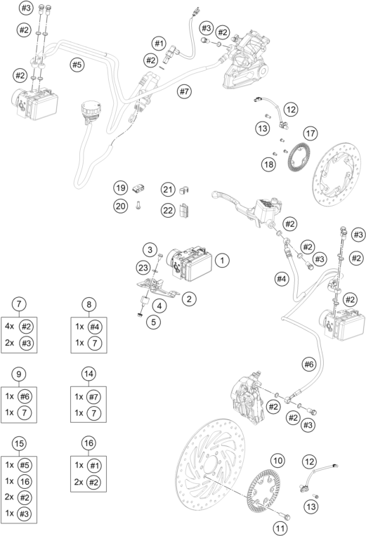 Explosionsgrafik ABS