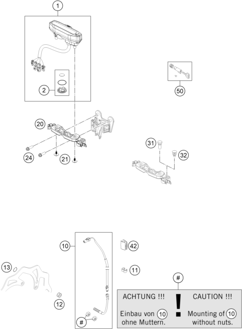 Explosionsgrafik INSTRUMENTE / SCHLOSSSYSTEM