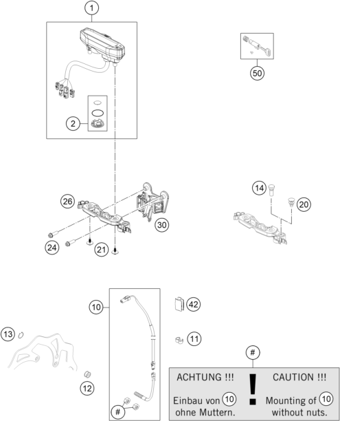 Explosionsgrafik INSTRUMENTE / SCHLOSSSYSTEM