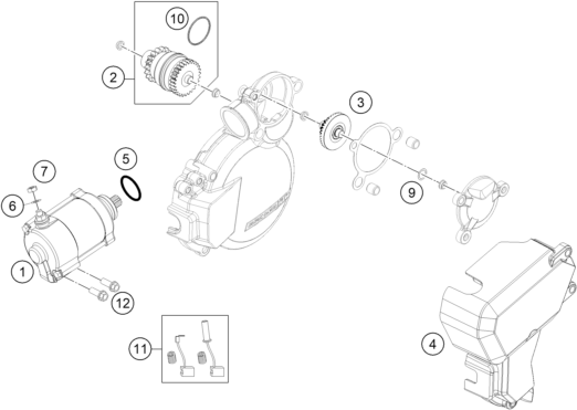 Explosionsgrafik ELEKTROSTARTER