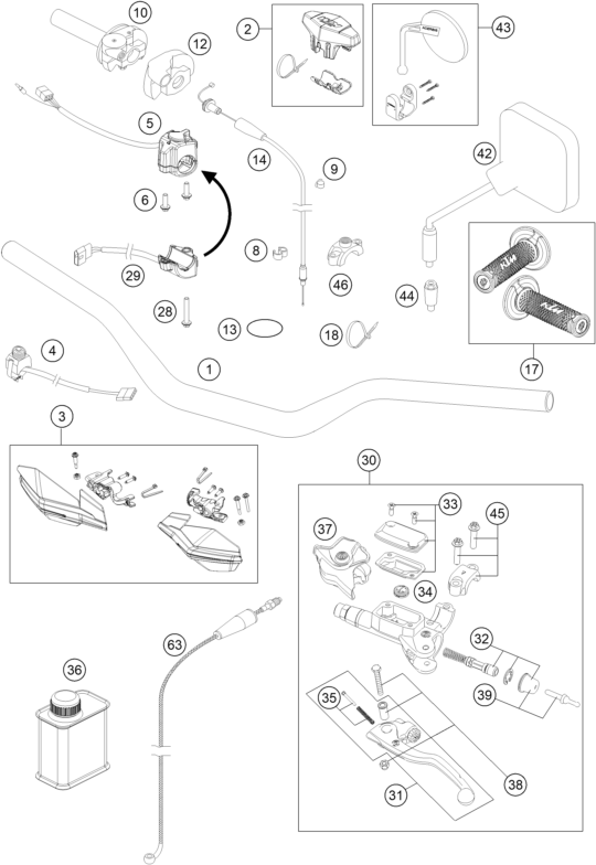 Explosionsgrafik LENKER, ARMATUREN