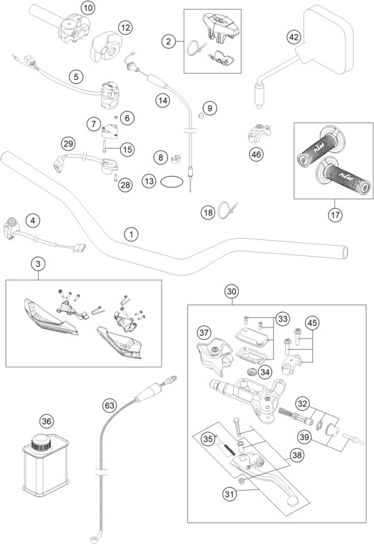 Explosionsgrafik LENKER, ARMATUREN