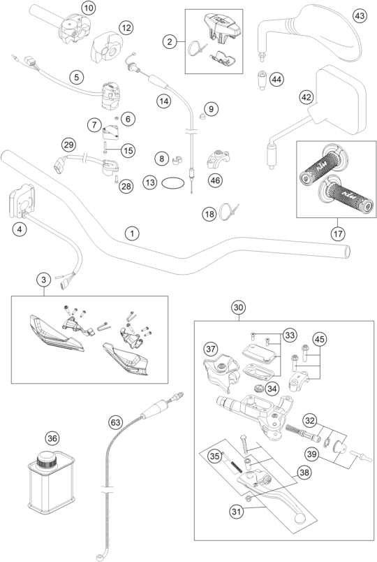 Explosionsgrafik LENKER, ARMATUREN