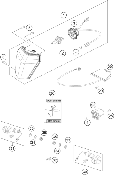 Explosionsgrafik LICHTANLAGE
