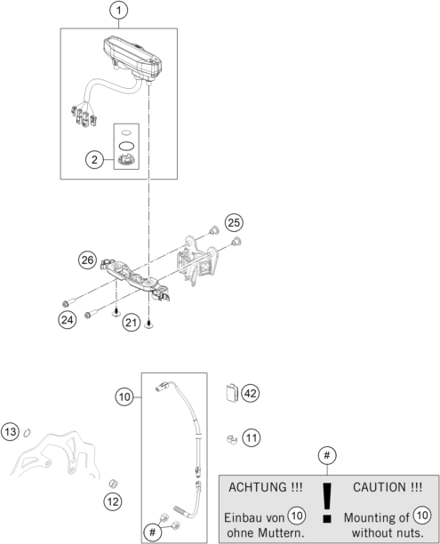 Explosionsgrafik INSTRUMENTE / SCHLOSSSYSTEM