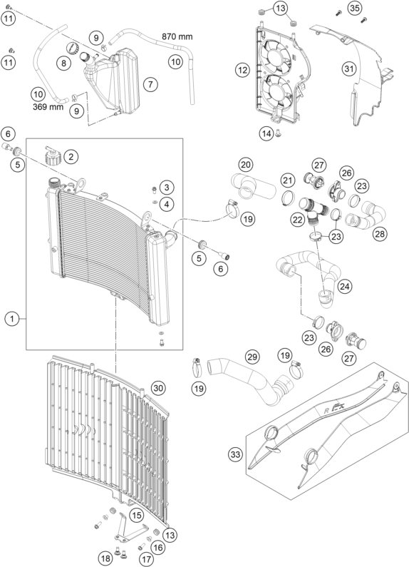Explosionsgrafik KÜHLSYSTEM