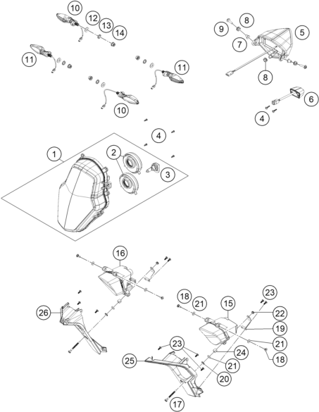 Explosionsgrafik LICHTANLAGE