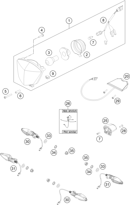Explosionsgrafik LICHTANLAGE