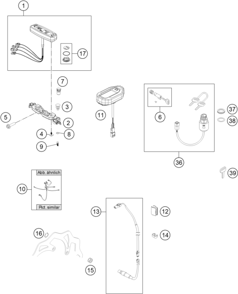Explosionsgrafik INSTRUMENTE / SCHLOSSSYSTEM
