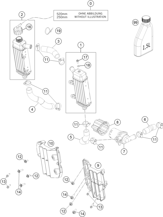 Explosionsgrafik KÜHLSYSTEM