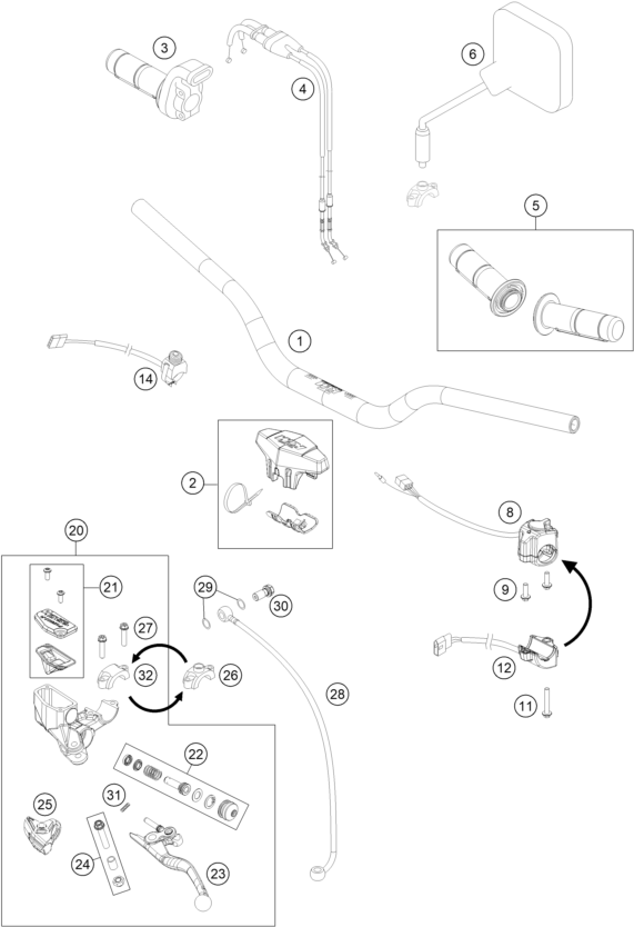 Explosionsgrafik LENKER, ARMATUREN