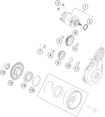 Explosionsgrafik ELEKTROSTARTER