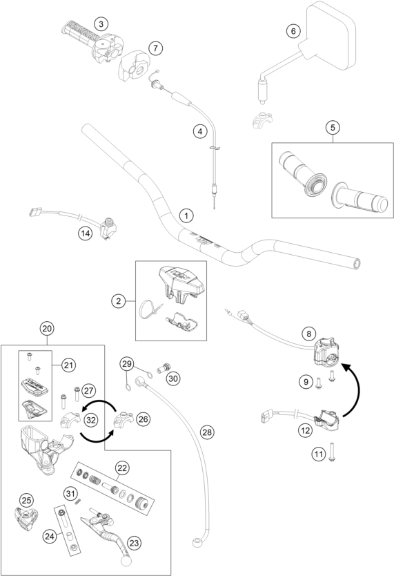 Explosionsgrafik LENKER, ARMATUREN