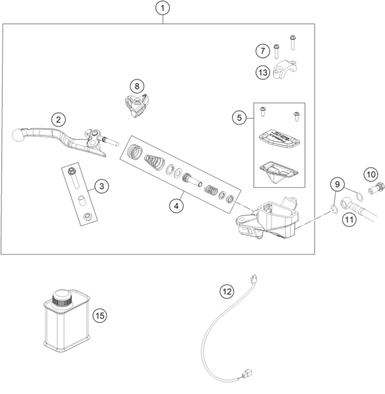 Explosionsgrafik BETÄTIGUNG VORDERBREMSE