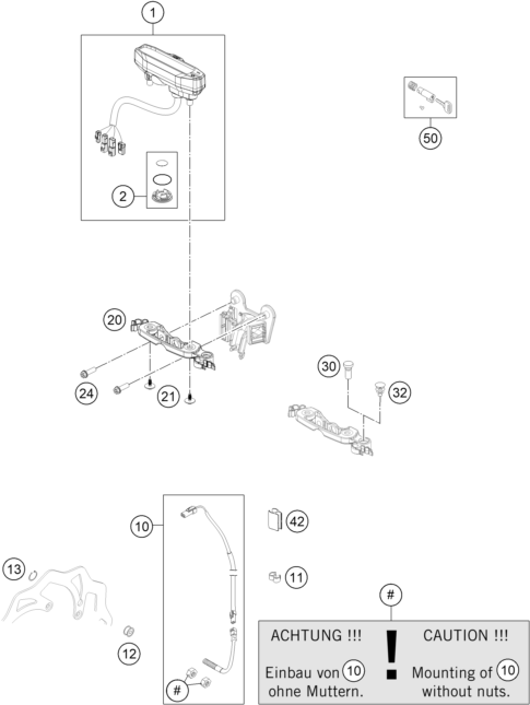 Explosionsgrafik INSTRUMENTE / SCHLOSSSYSTEM