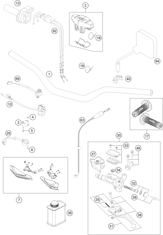 Explosionsgrafik LENKER, ARMATUREN