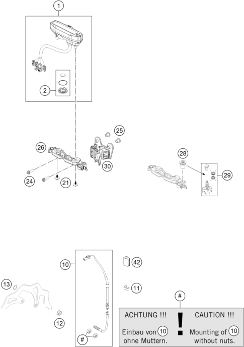 Explosionsgrafik INSTRUMENTE / SCHLOSSSYSTEM