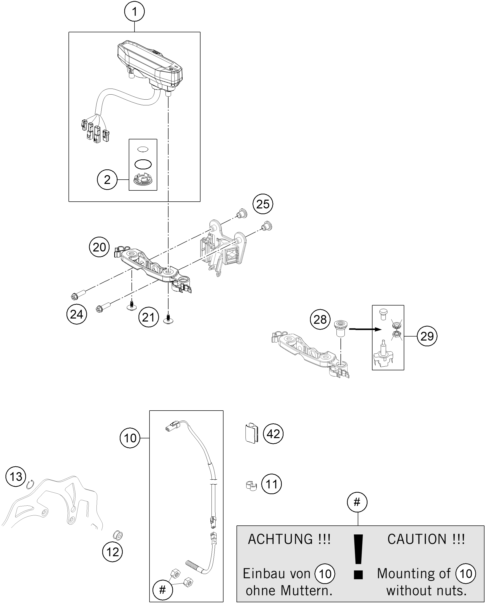 Explosionsgrafik INSTRUMENTE / SCHLOSSSYSTEM