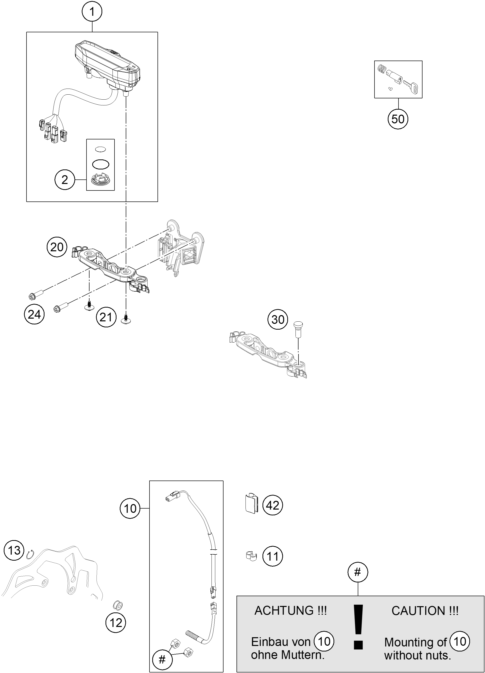 Explosionsgrafik INSTRUMENTE / SCHLOSSSYSTEM