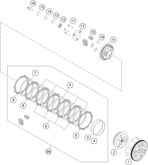 Explosionsgrafik KUPPLUNG