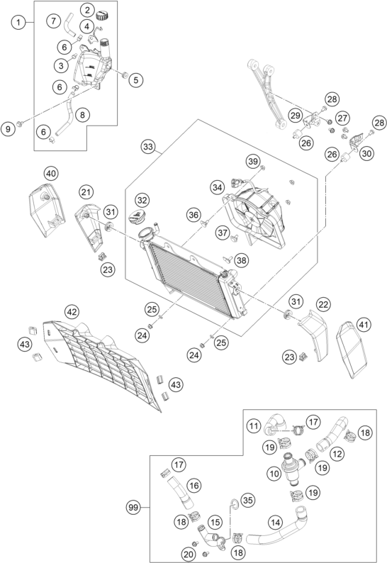 Explosionsgrafik KÜHLSYSTEM