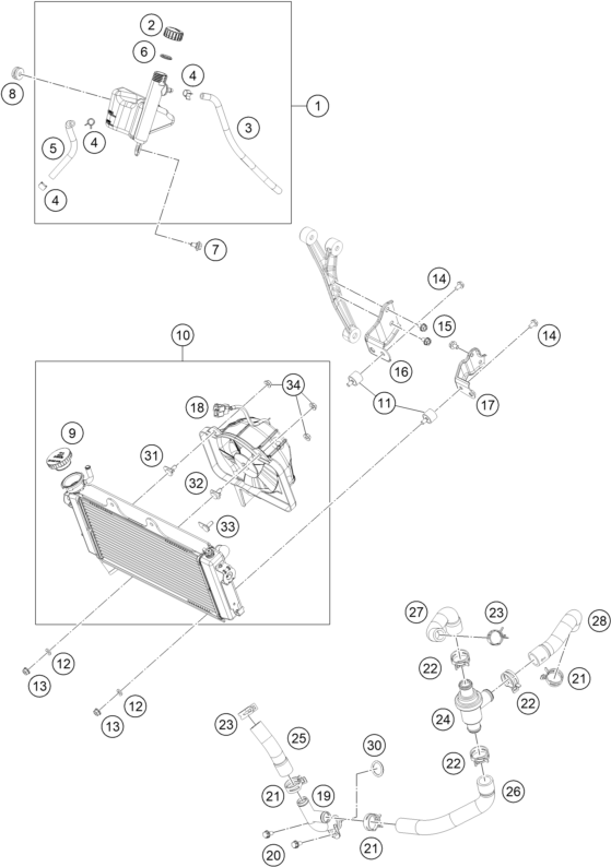 Explosionsgrafik KÜHLSYSTEM