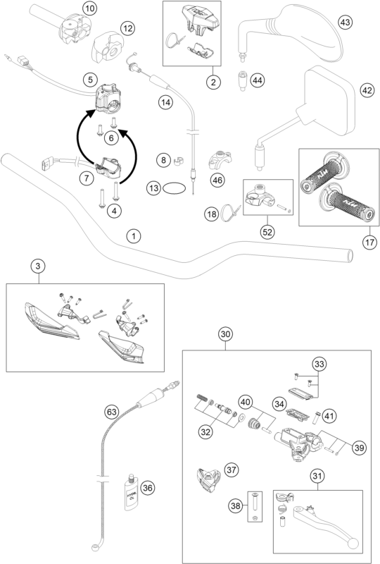 Explosionsgrafik LENKER, ARMATUREN