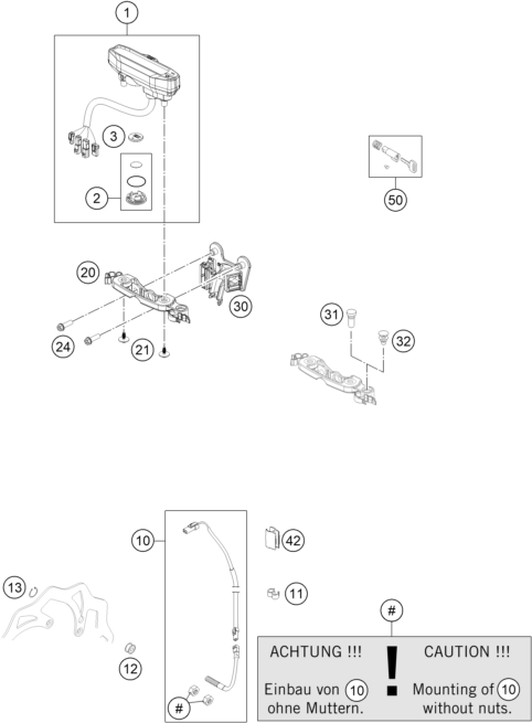 Explosionsgrafik INSTRUMENTE / SCHLOSSSYSTEM