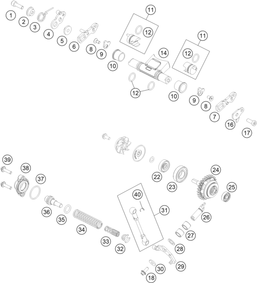 Explosionsgrafik AUSLASSSTEUERUNG