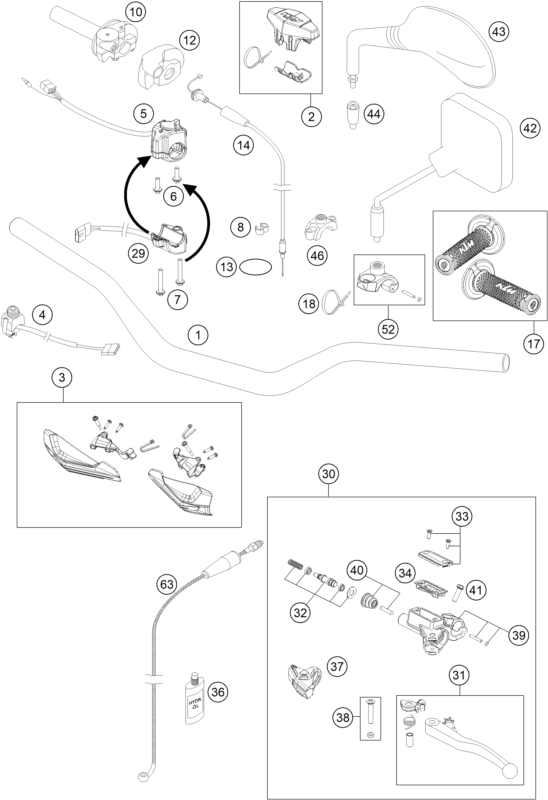 Explosionsgrafik LENKER, ARMATUREN