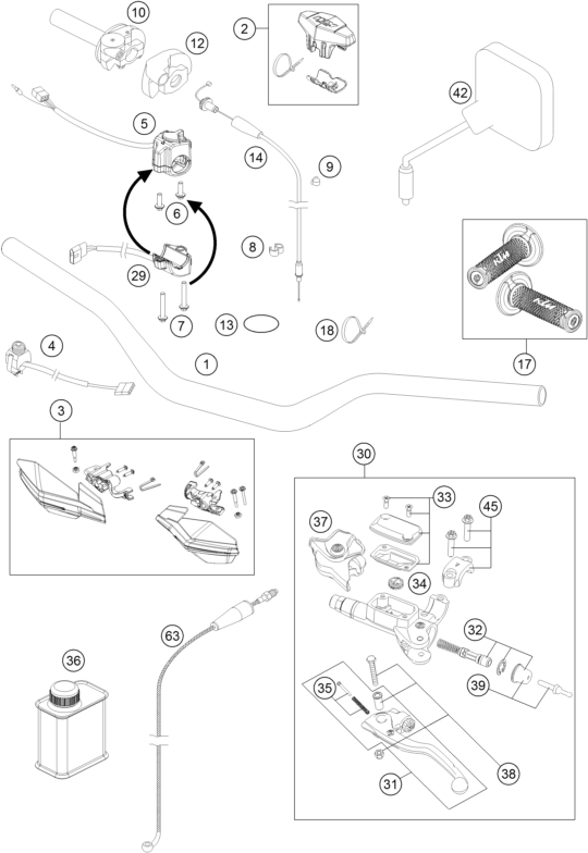 Explosionsgrafik LENKER, ARMATUREN