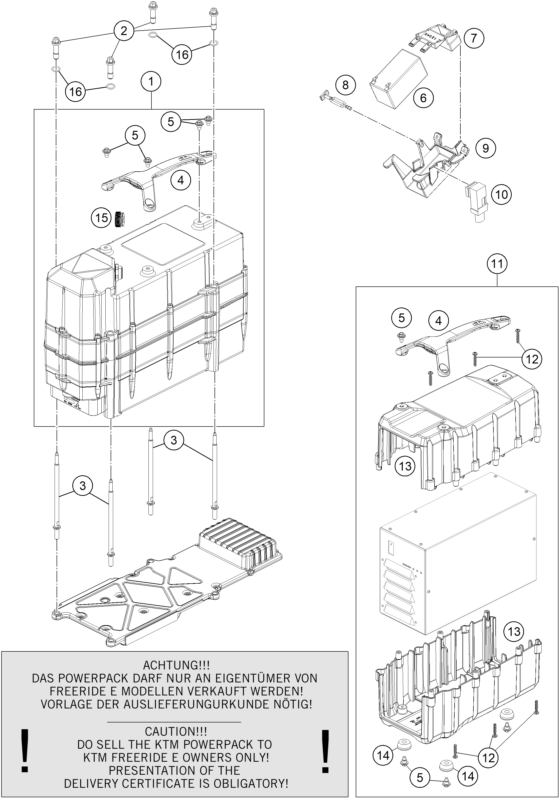 Explosionsgrafik BATTERIE