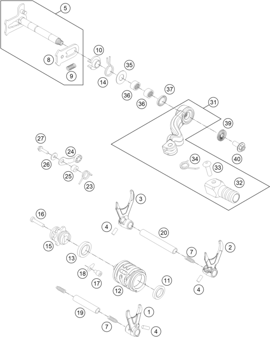 Explosionsgrafik SCHALTUNG