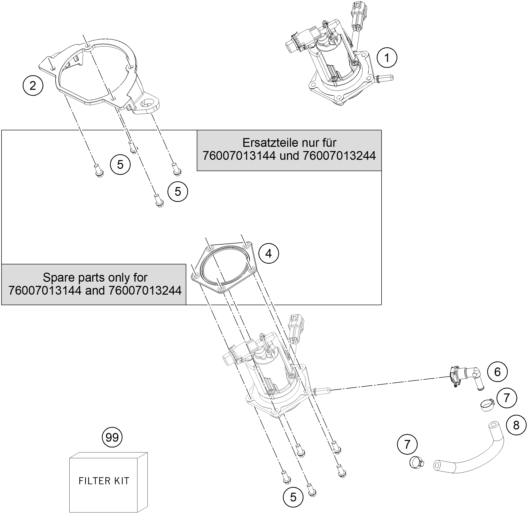 Explosionsgrafik KRAFTSTOFFPUMPE