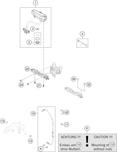 Explosionsgrafik INSTRUMENTE / SCHLOSSSYSTEM